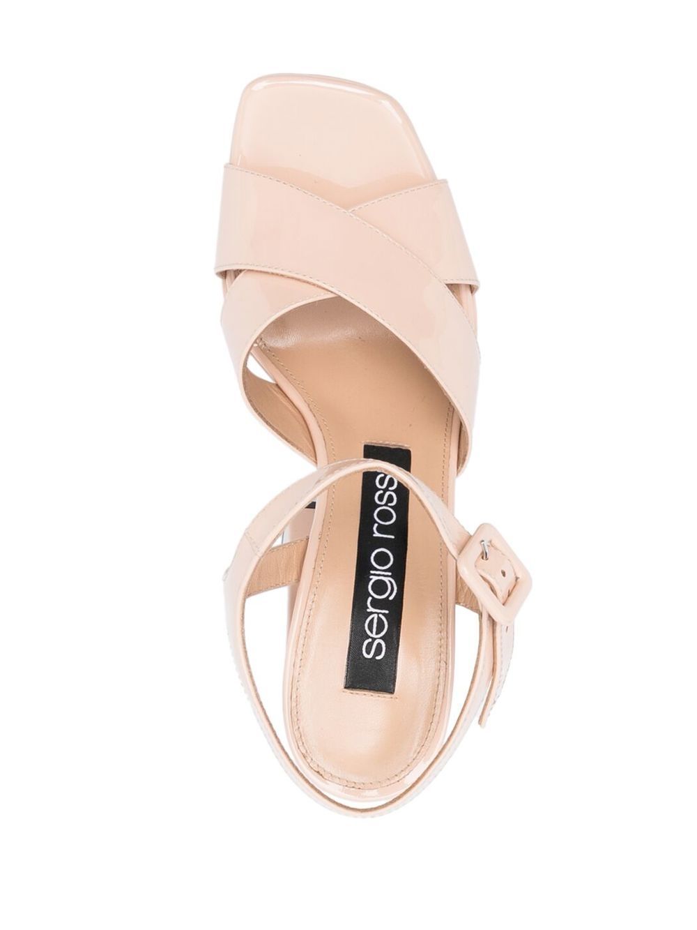 90Mm Platform Sandals With Crossover Straps And Buckle Detail