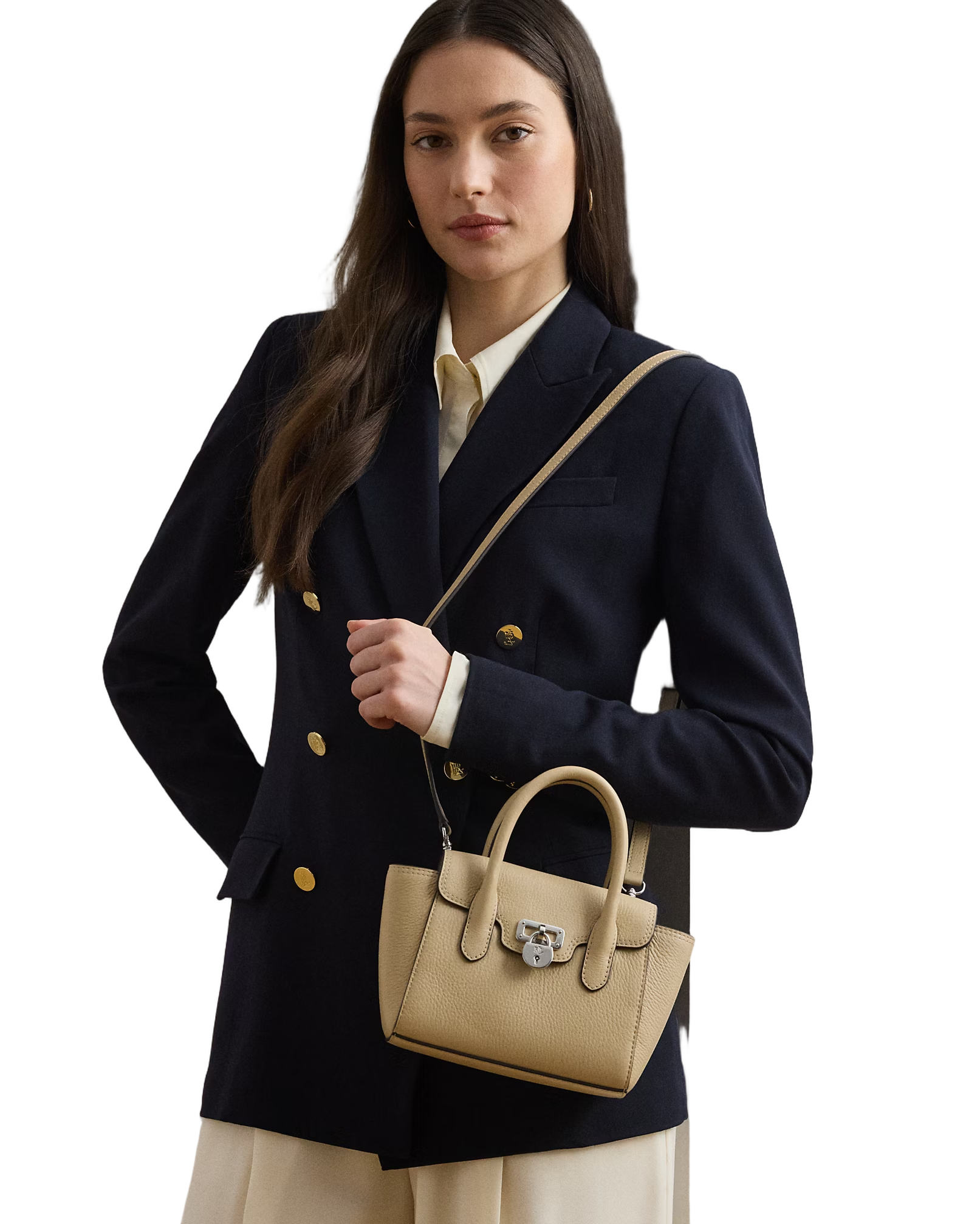 Structured Sand Dune Leather Satchel