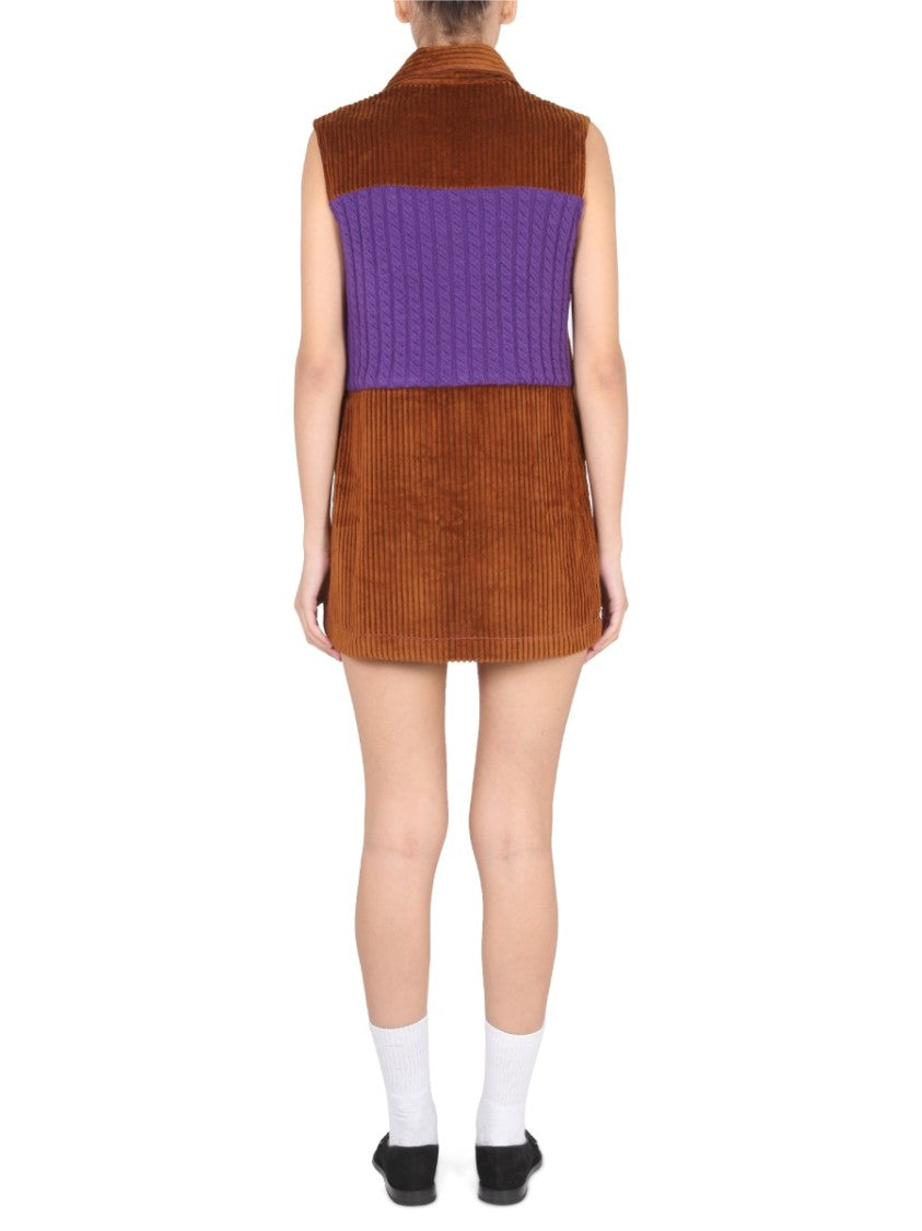 Sleeveless Mini Corduroy Dress