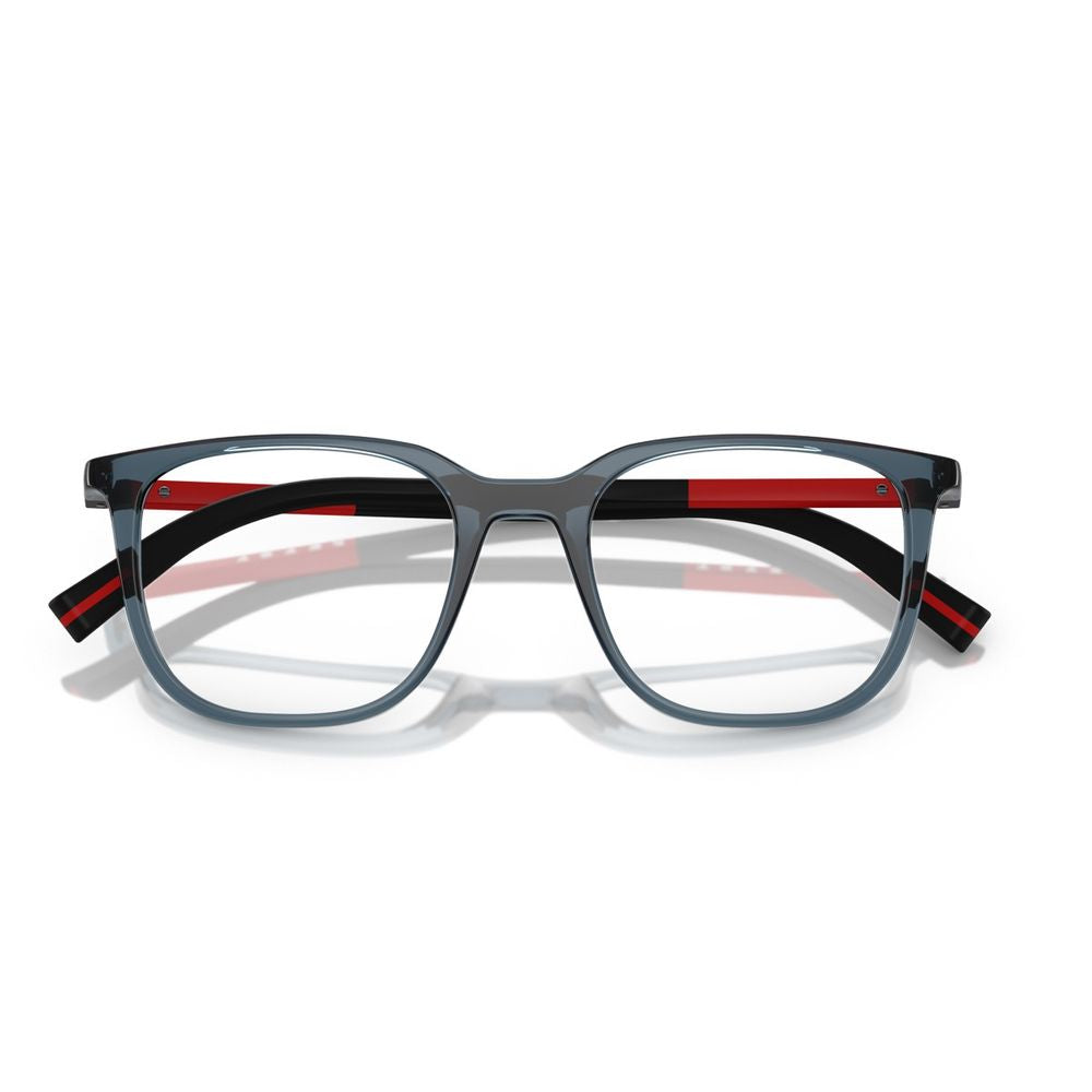 Ps 04Rv Square Frame Eyeglasses In Transparent Blue Nylon