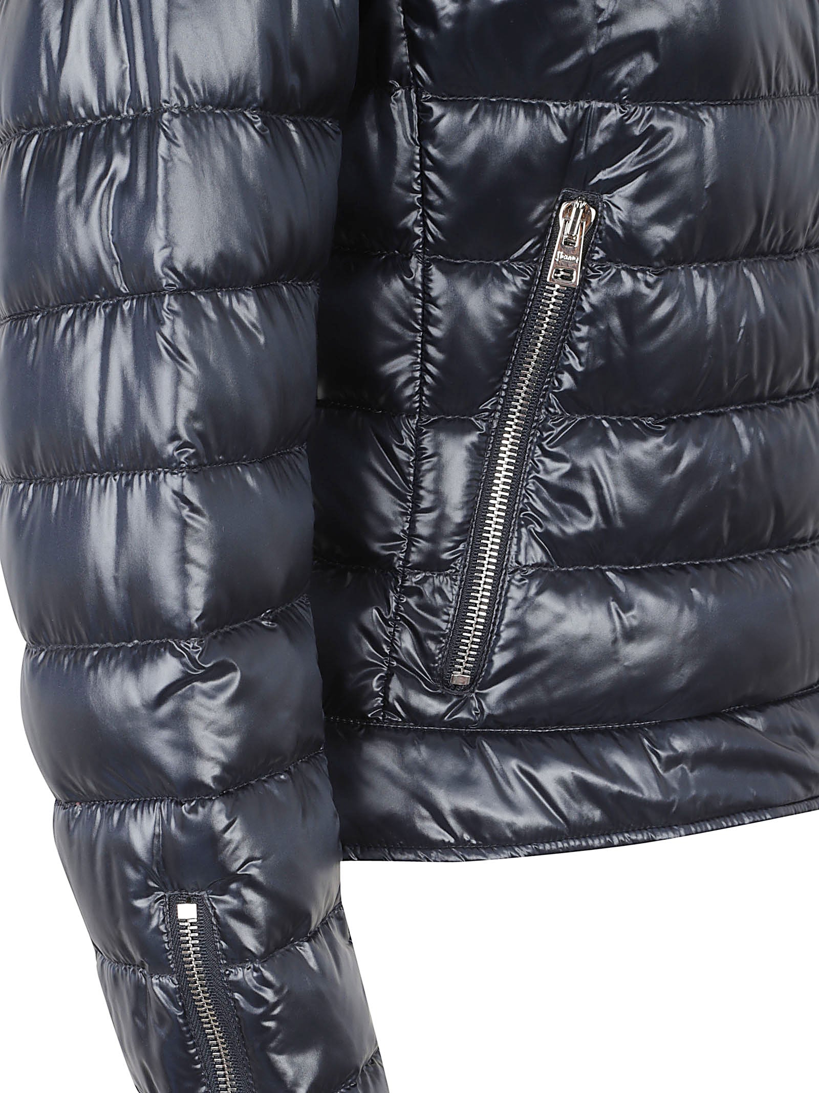 Quilted Biker Jacket With Classic Collar