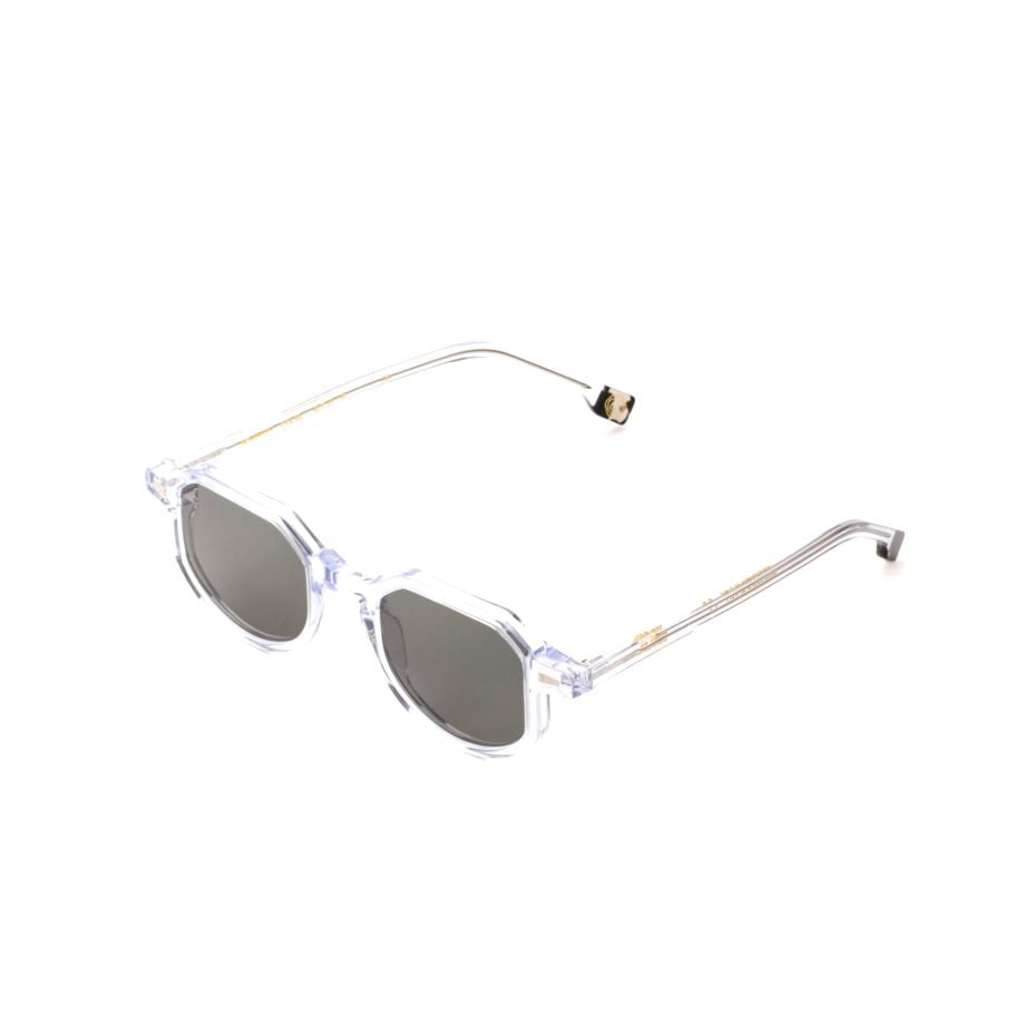 Benjamin Transparent Geometric Sunglasses with Octagonal Lenses