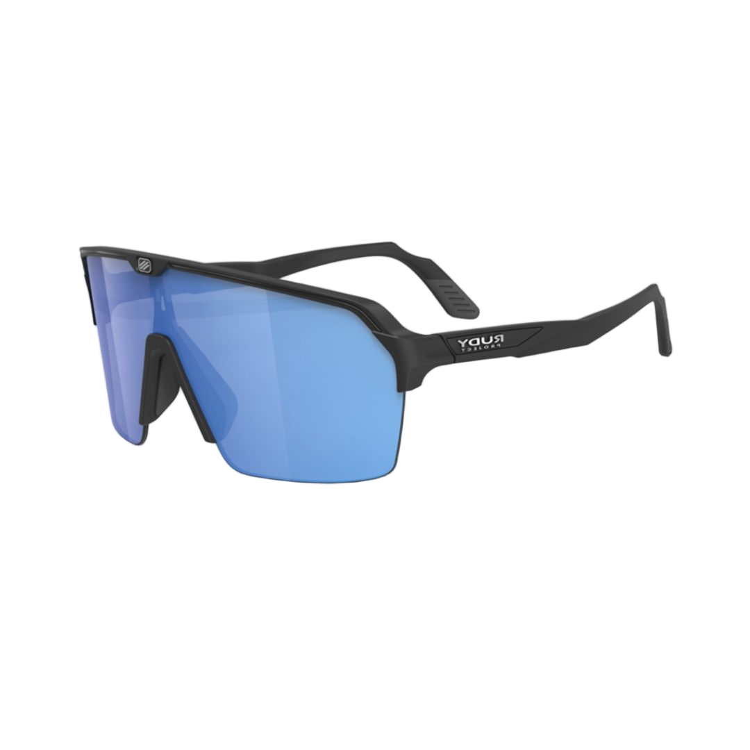 Spinshield Air Black Matte Wraparound Blue-Tinted Lens Sunglasses