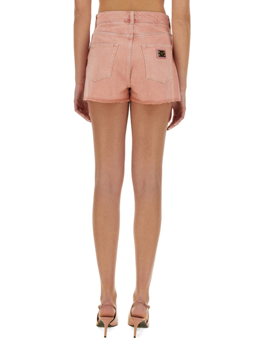 High-Waisted Denim Shorts