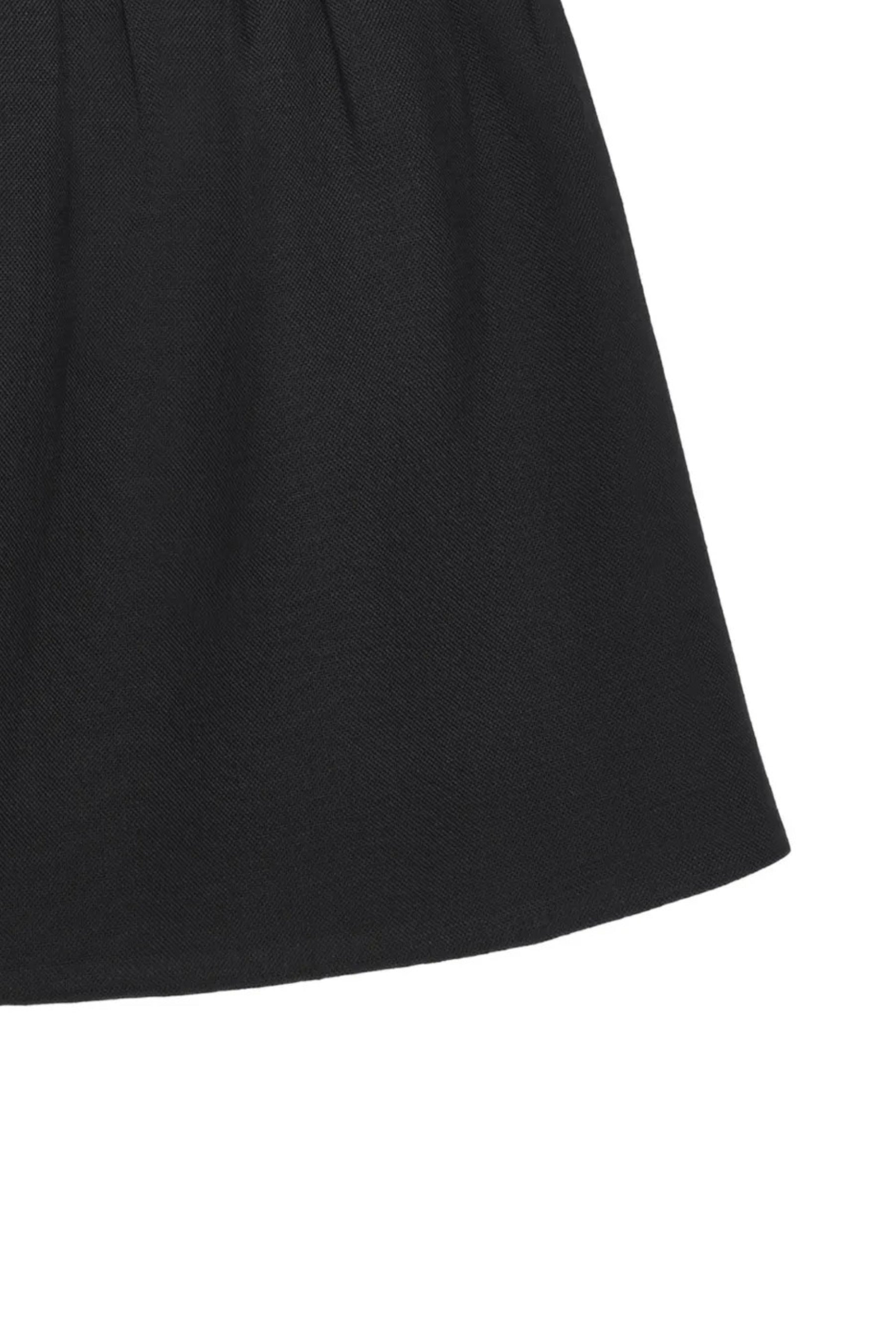 Blue Low-Rise Pleated Skirt