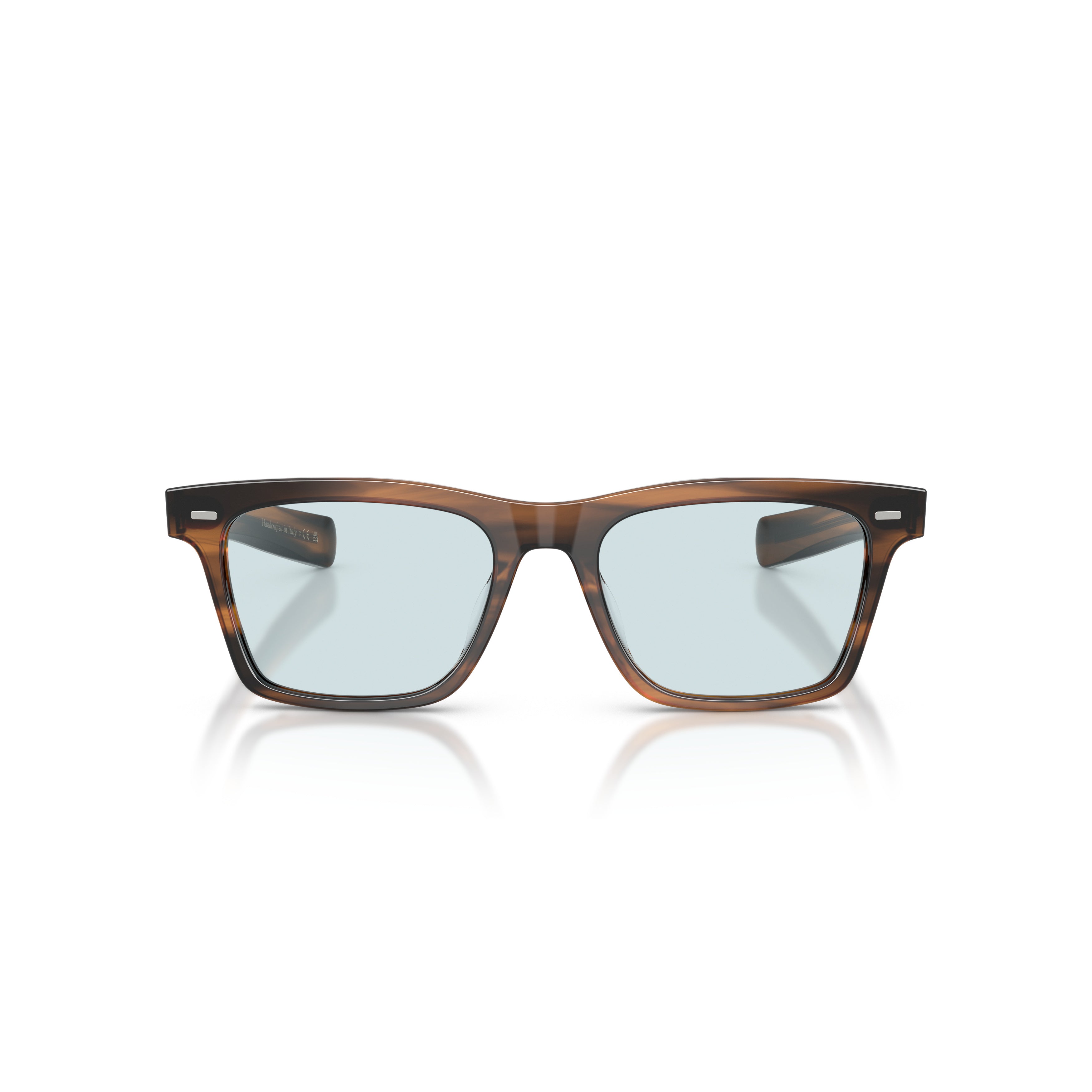 0ov5590su Tortoiseshell-Pattern Acetate Sunglasses with Subtle Blue Lenses