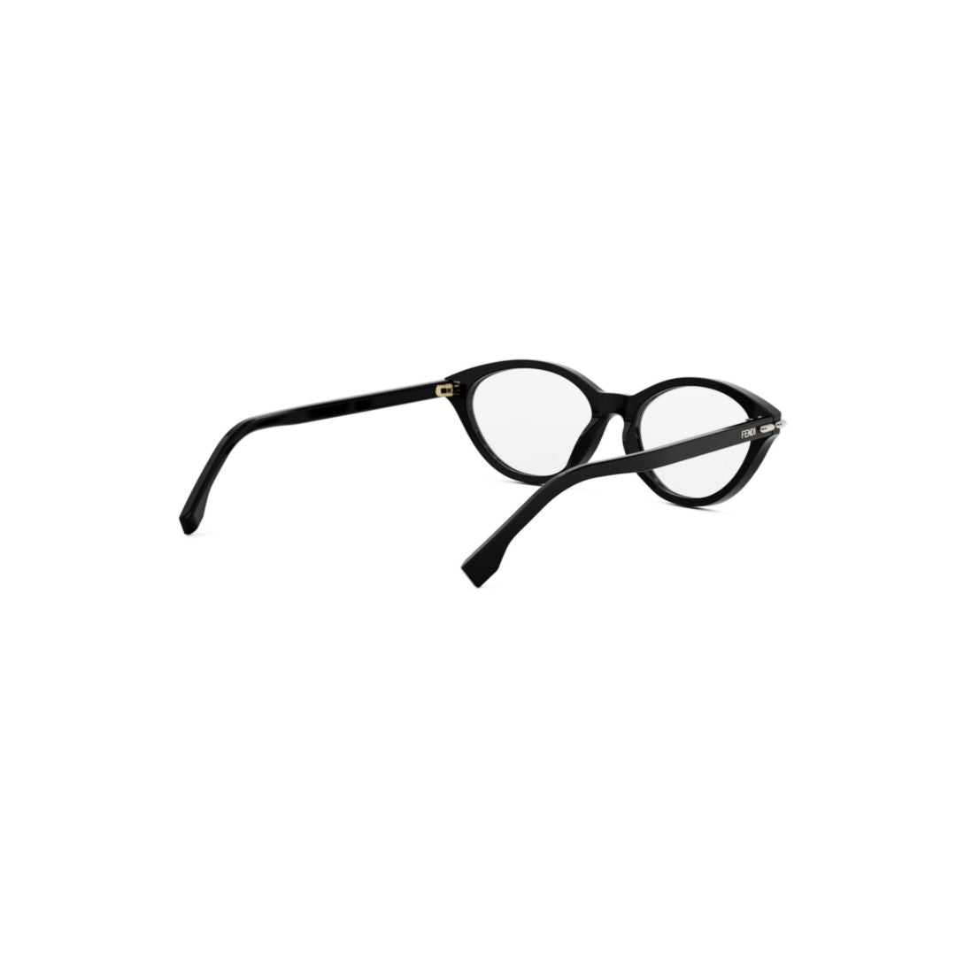 Fe50126i Rounded Black Plastic Eyeglasses