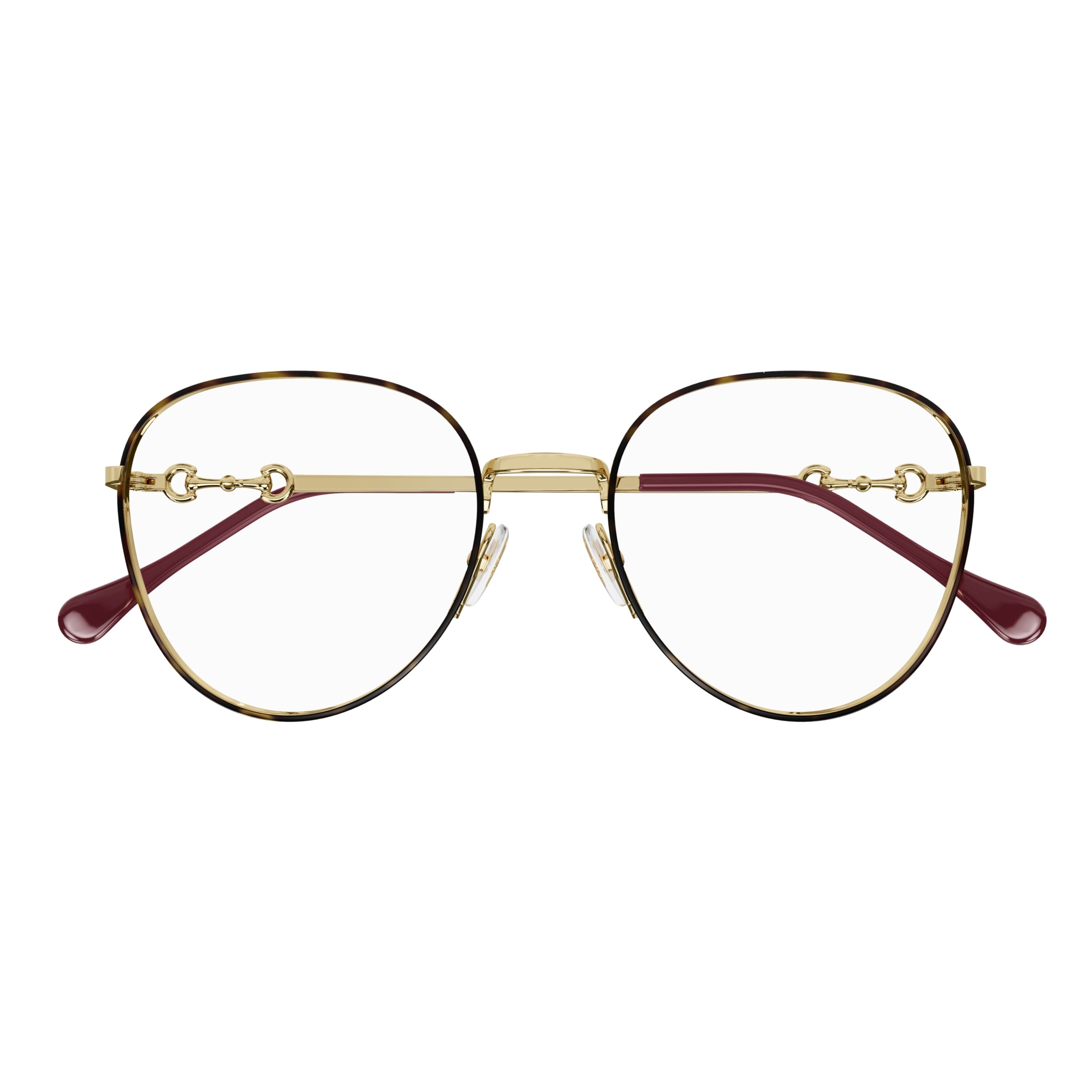 Gg0880o Gold-Toned Tortoiseshell Patterned Eyeglasses