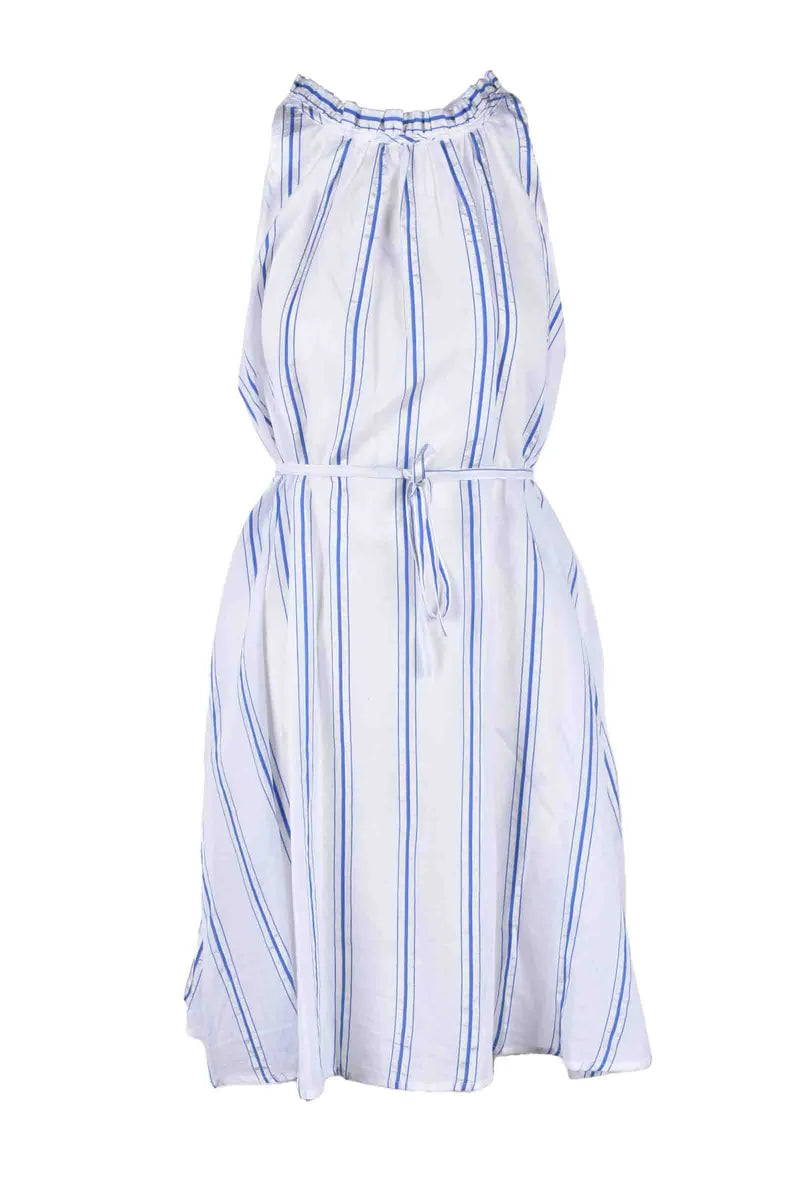 Sleeveless Mini Dress with Gathered Neckline