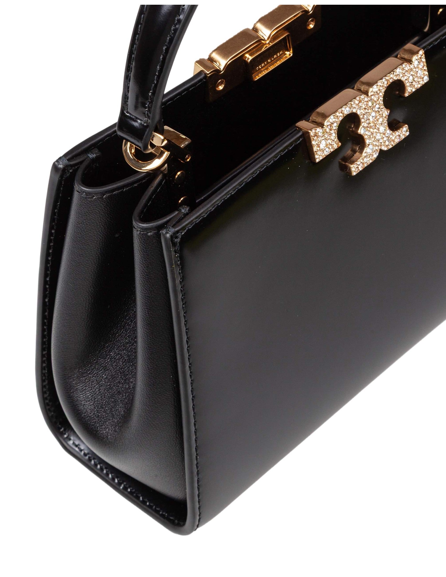 Mini Eleanor Pave' Leather Bag, Black