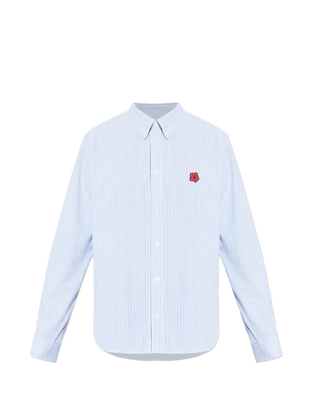 Light Blue Vertical Pinstripe Relaxed Shirt