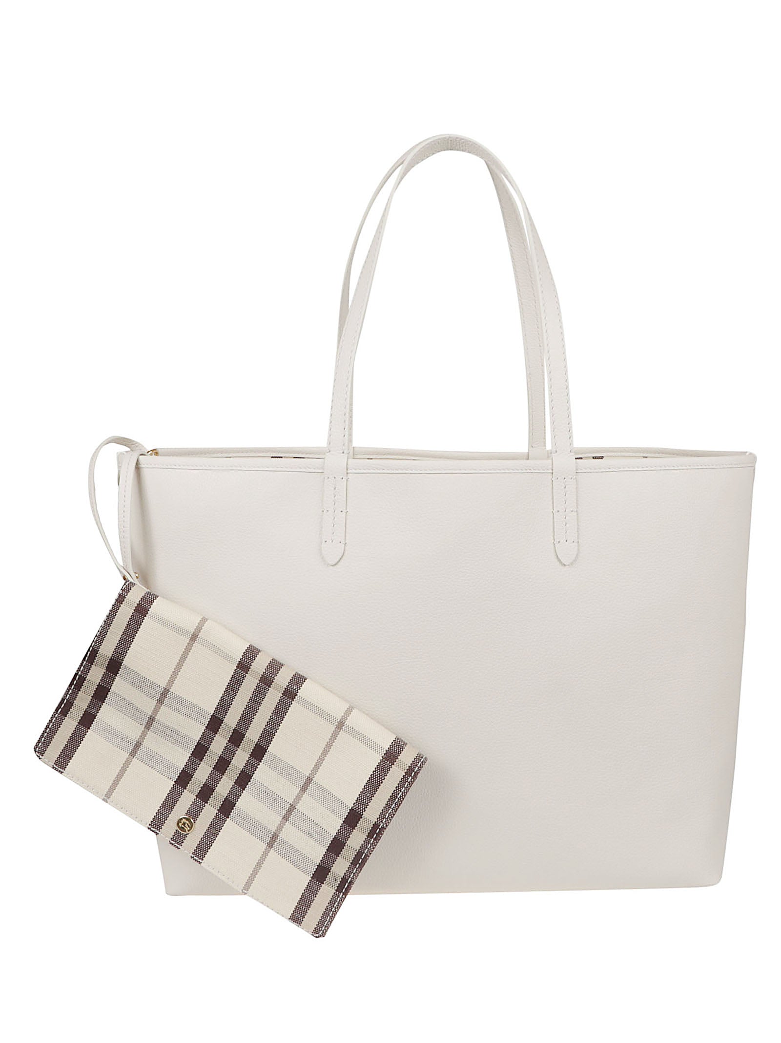 Textured Leather Reversible Shopping Bag