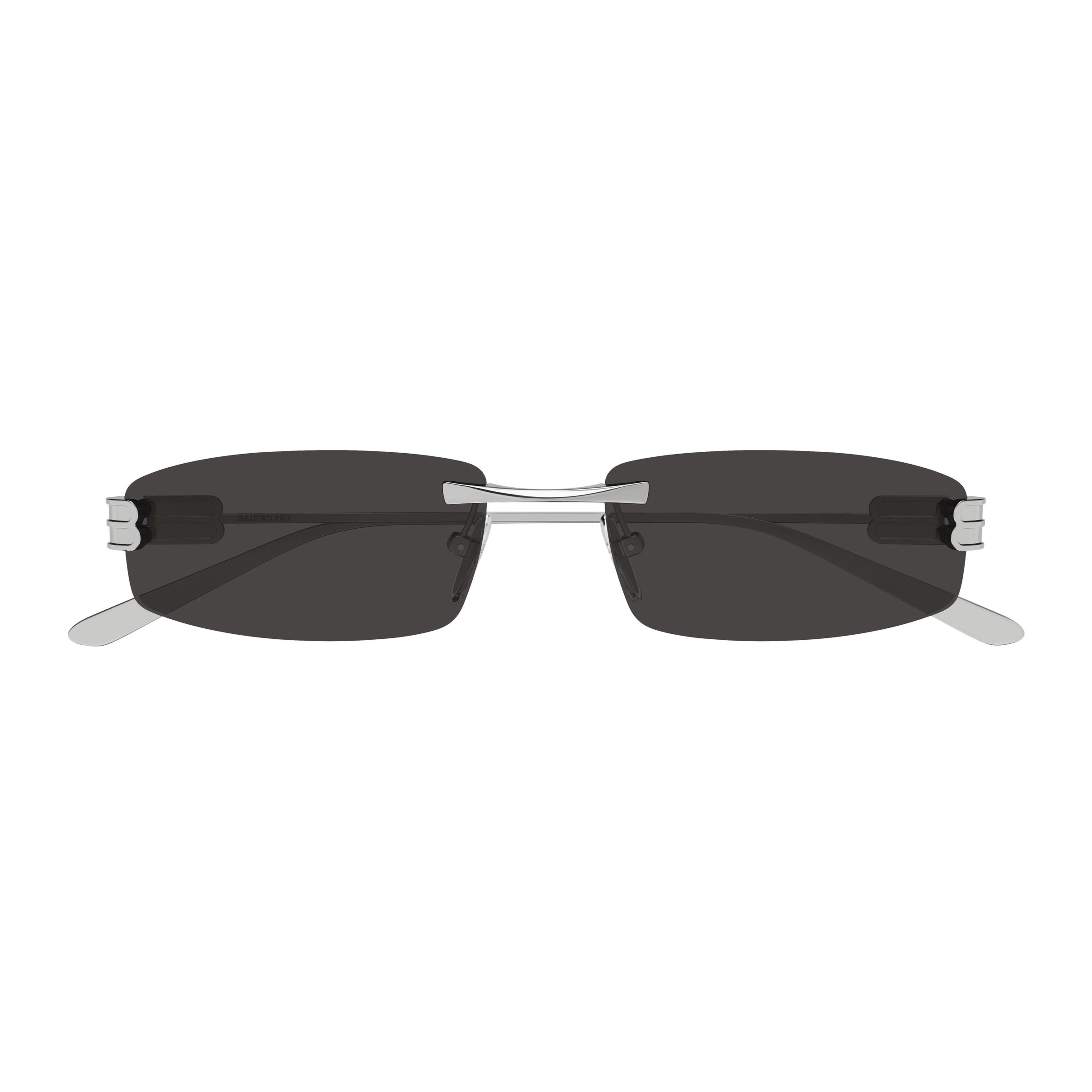 Rimless Rectangular Sunglasses With Double-Bar Detail