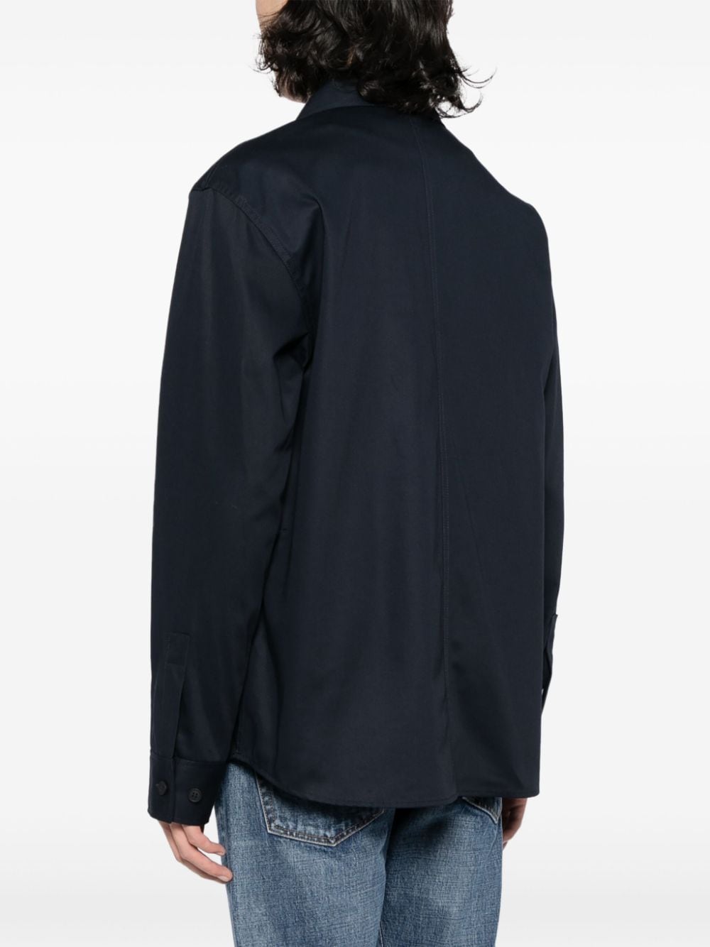 Navy Blue Cotton Shirt
