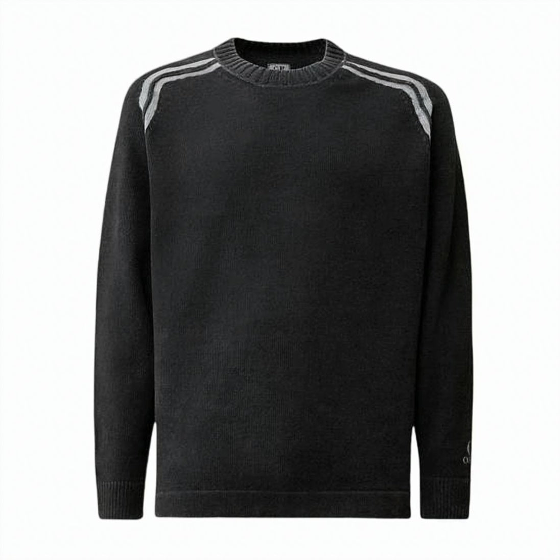 Cable Knit Sweater With Logo Panel And Ribbed Accents