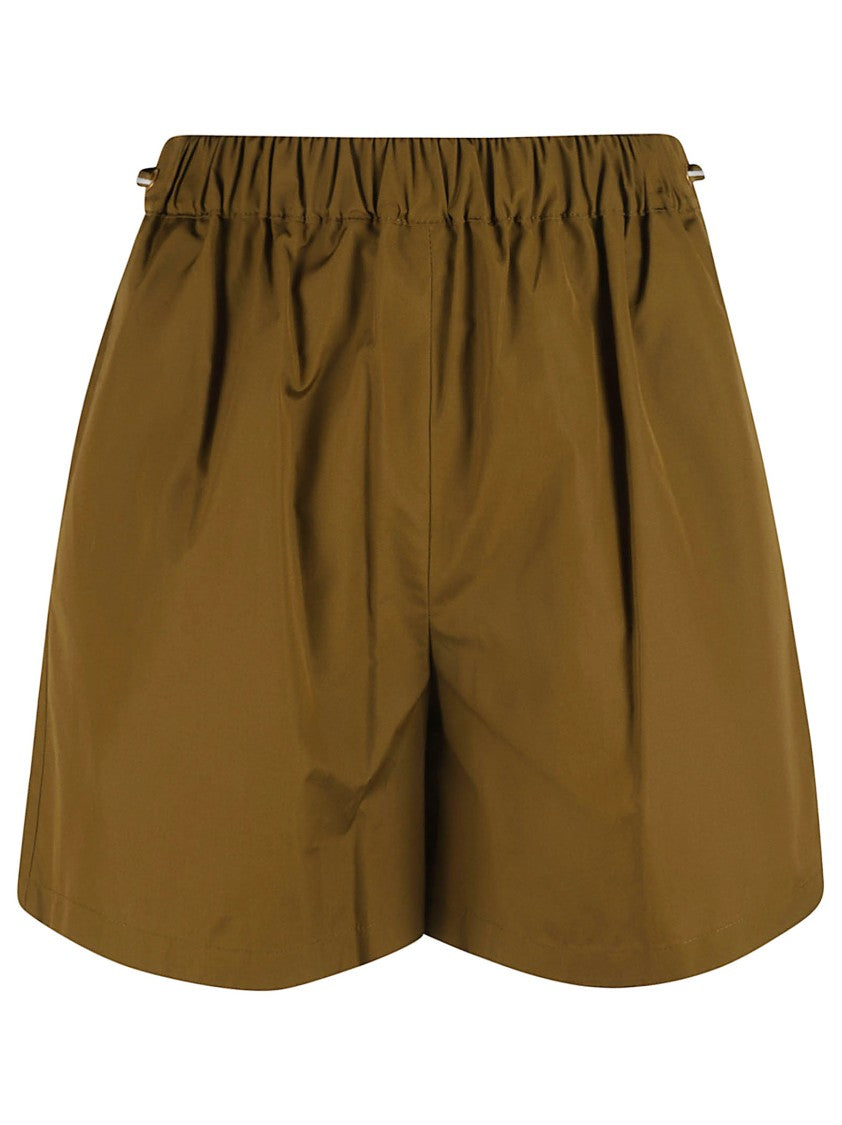 Brown Cotton Shorts With Relaxed Fit