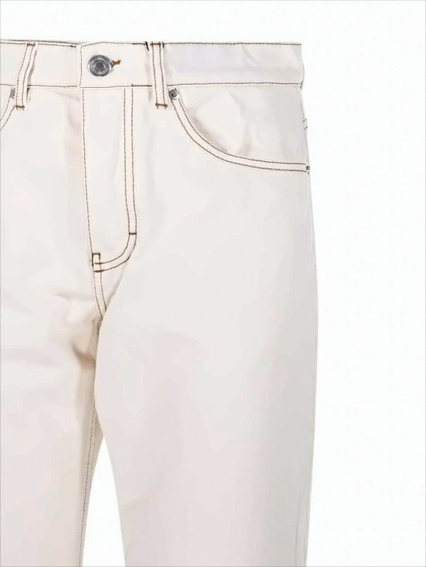 Straight-Leg Denim Pants with Classic Five-Pocket Design