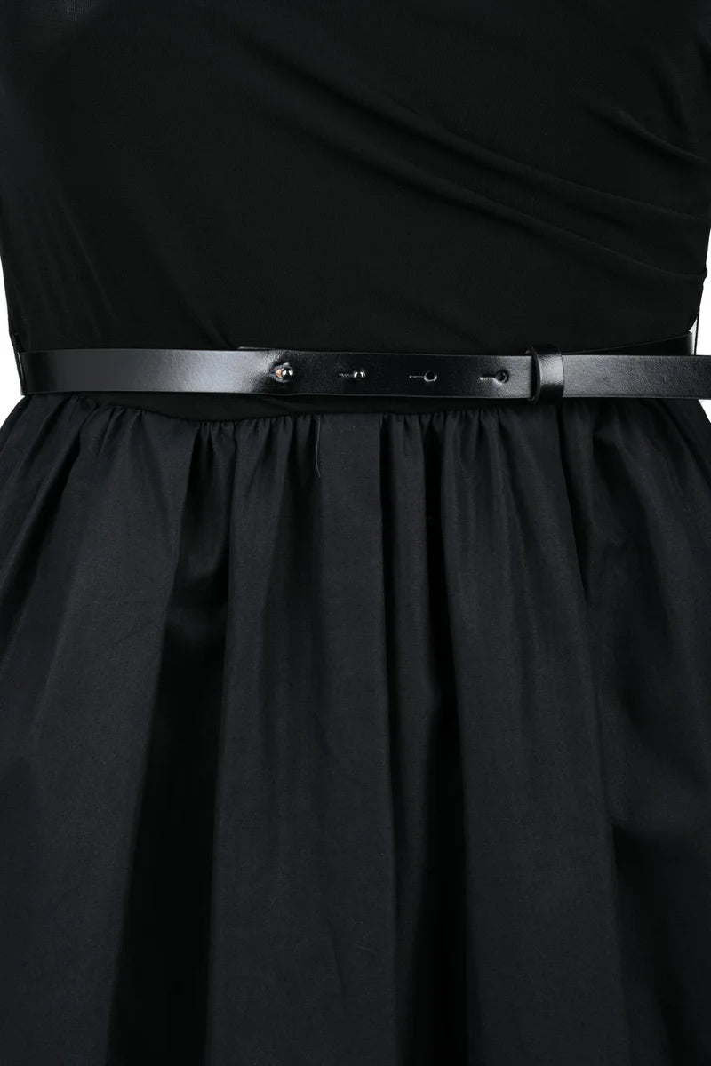 Amphora Dress with Strap - Black