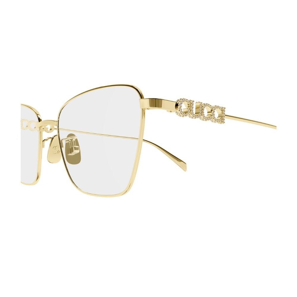 Butterfly-Shaped Metal Frame Eyeglasses With Decorative Logo Detail