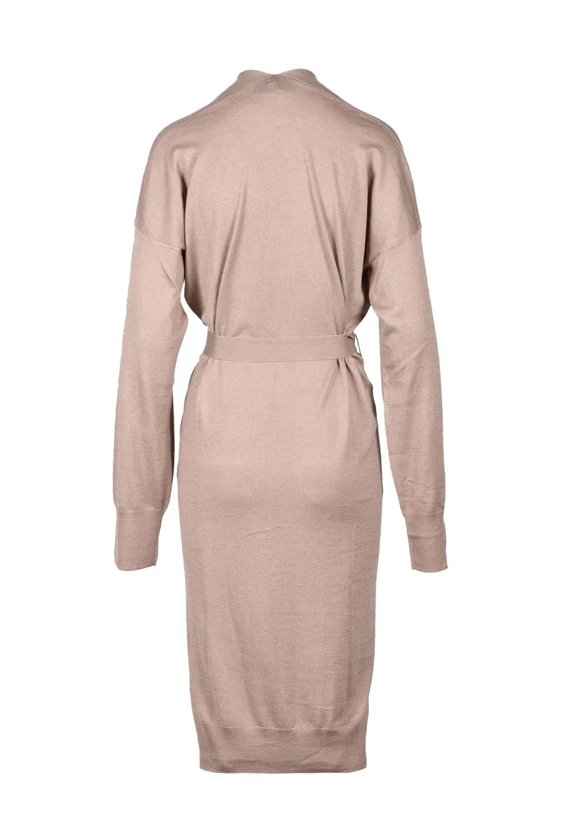 Long Cardigan Silk Cashmere - Taupe