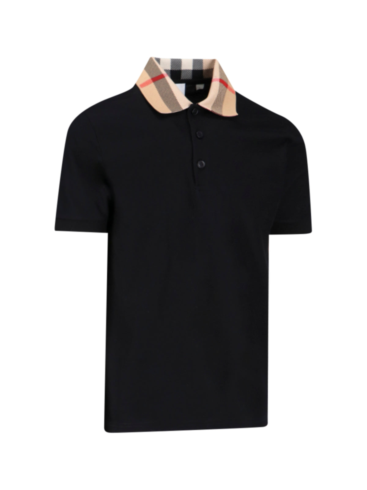 'Check' Polo – Black