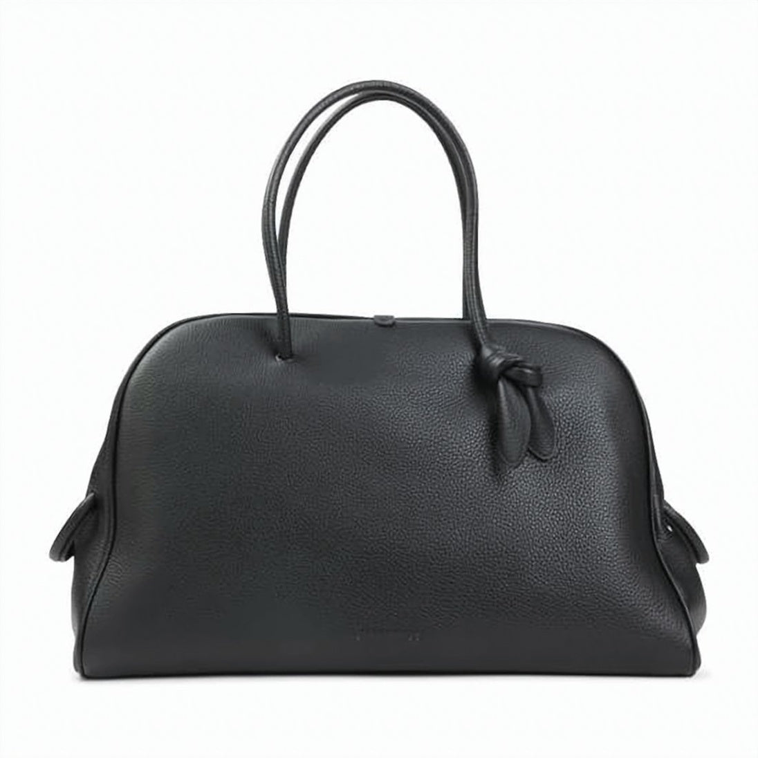 Textured Calf Leather Shoulder Bag with Knot Detail