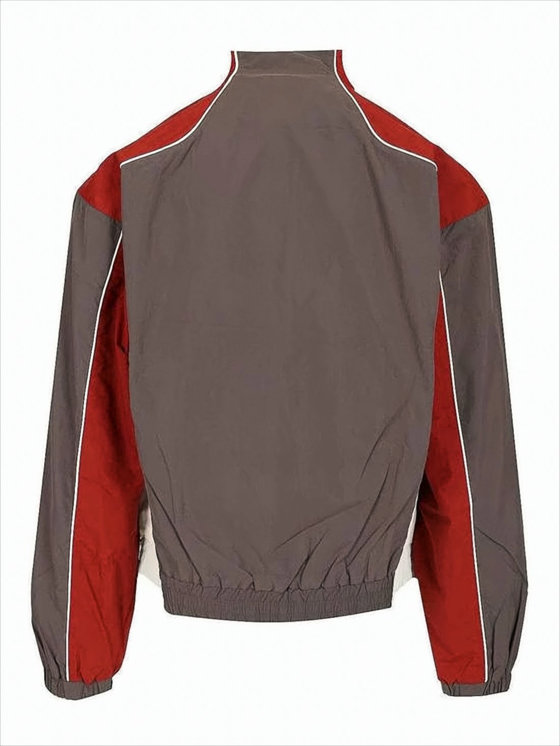 Sporty Nylon Jacket with Color-Block Design