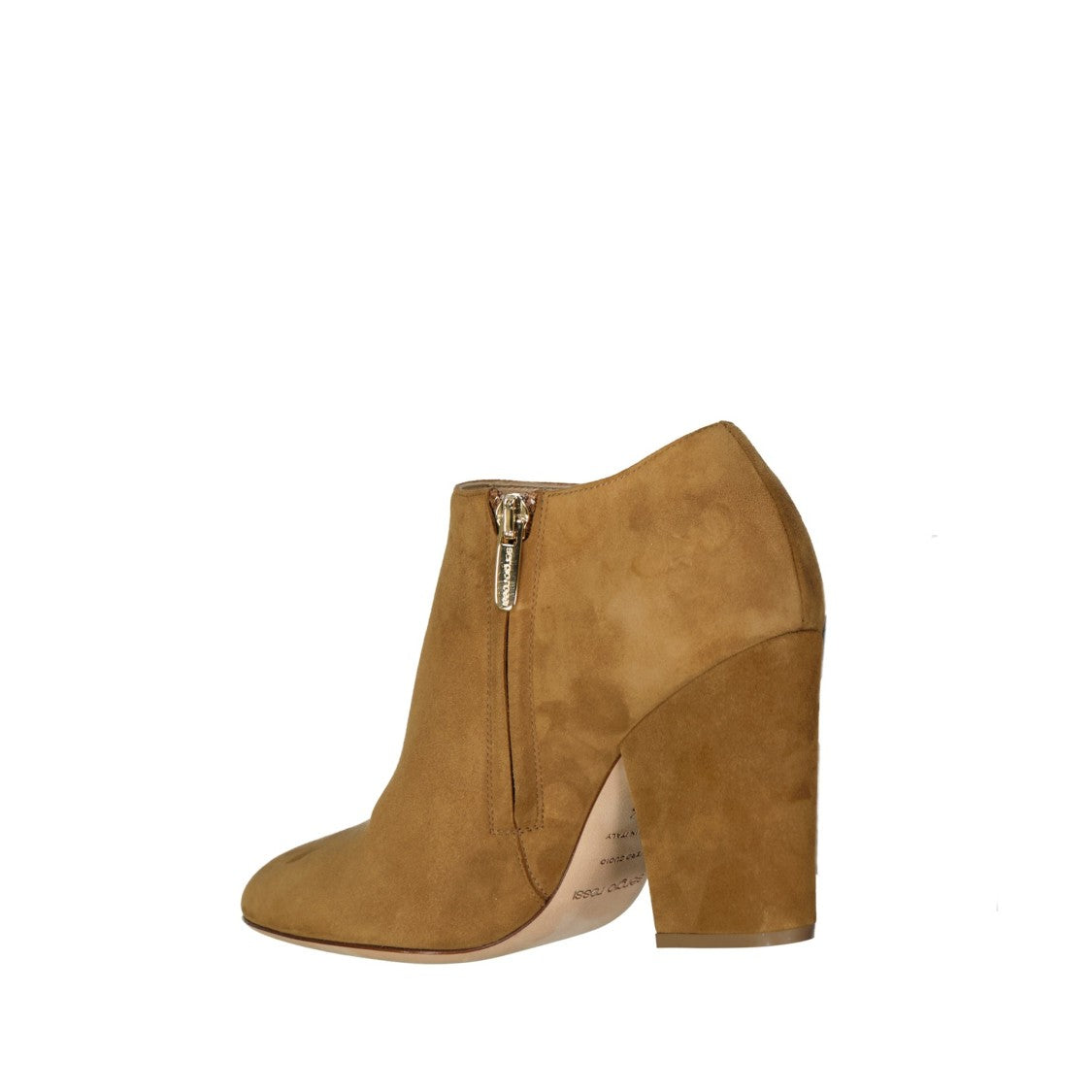 Brown Leather Boots With Modern Side Zip