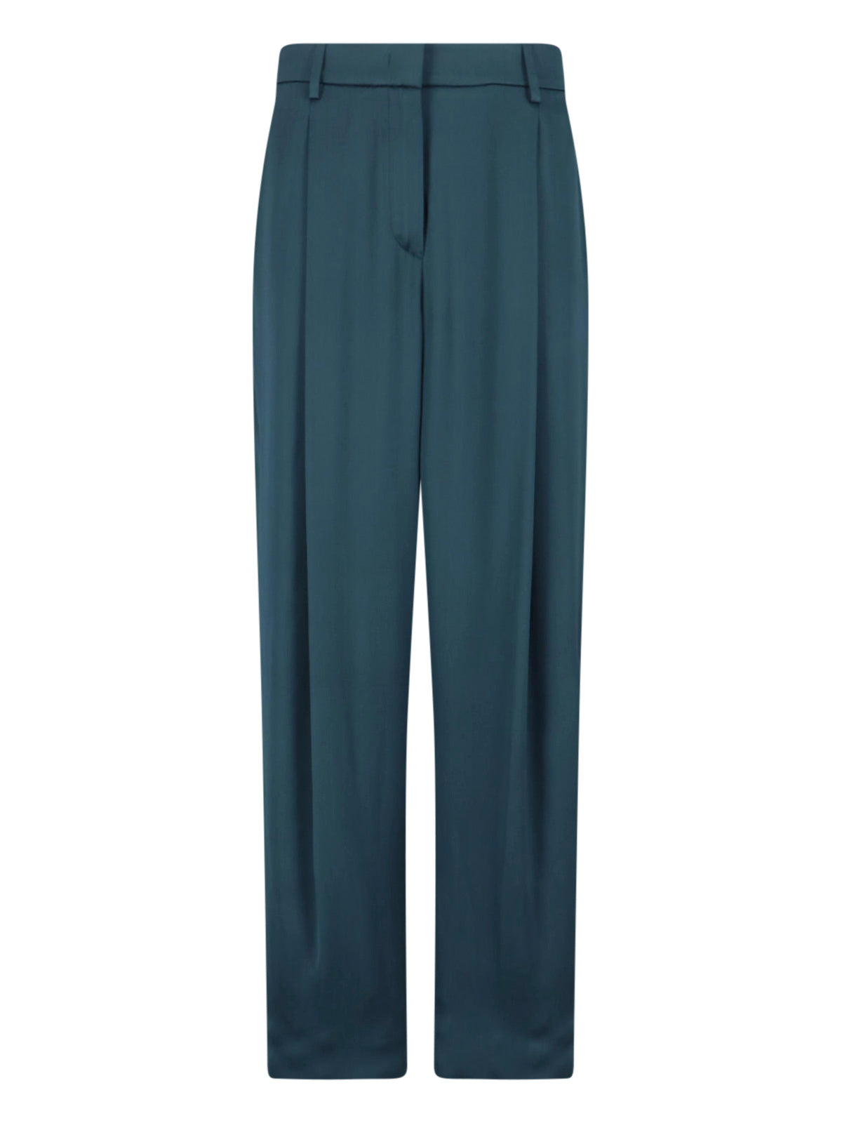Silk Tailored Trousers – Green