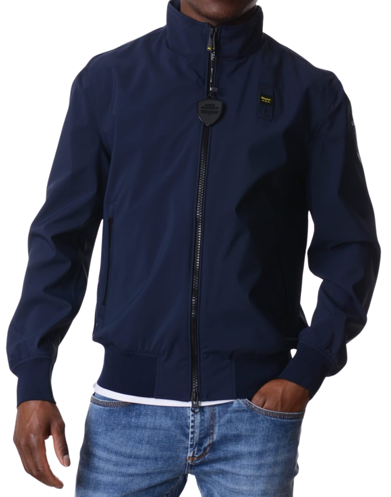 Blue Anson Bomber Jacket