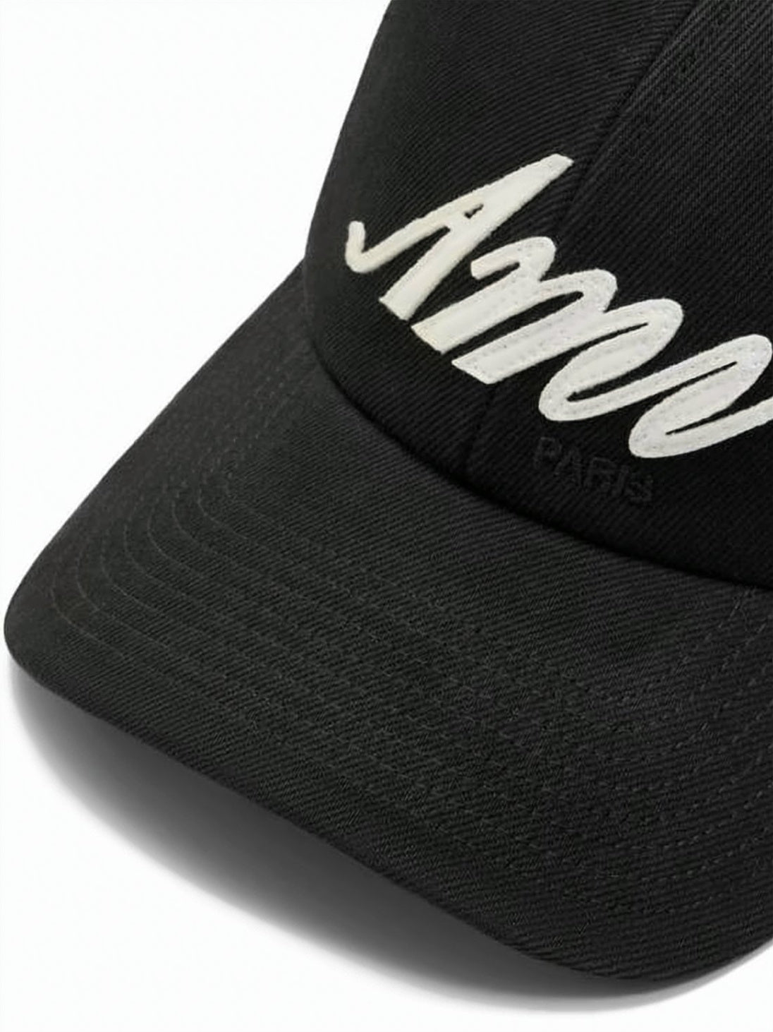 White Cotton Embroidered Script Baseball Cap