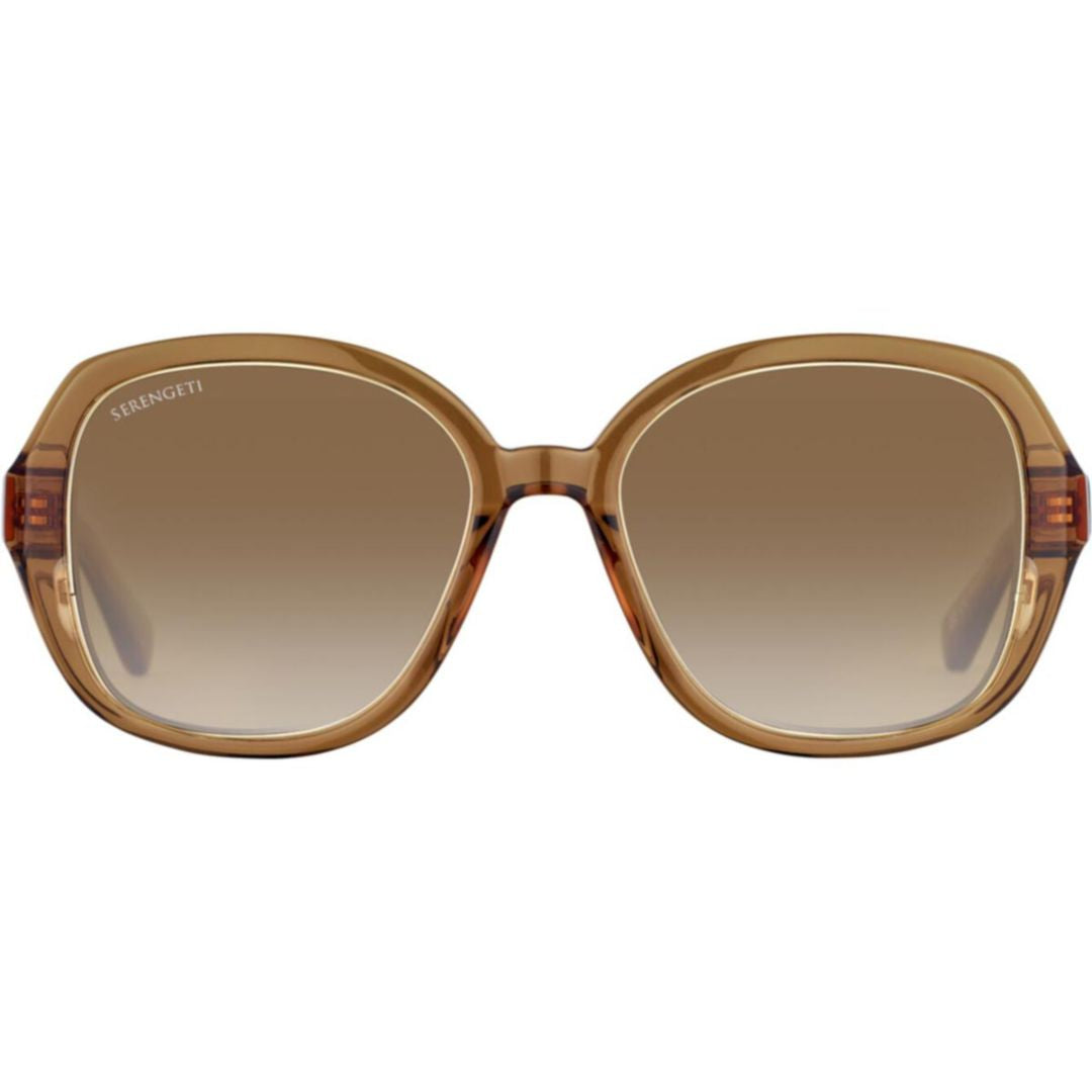 Hayworth Translucent Brown Sunglasses with Gradient Lenses