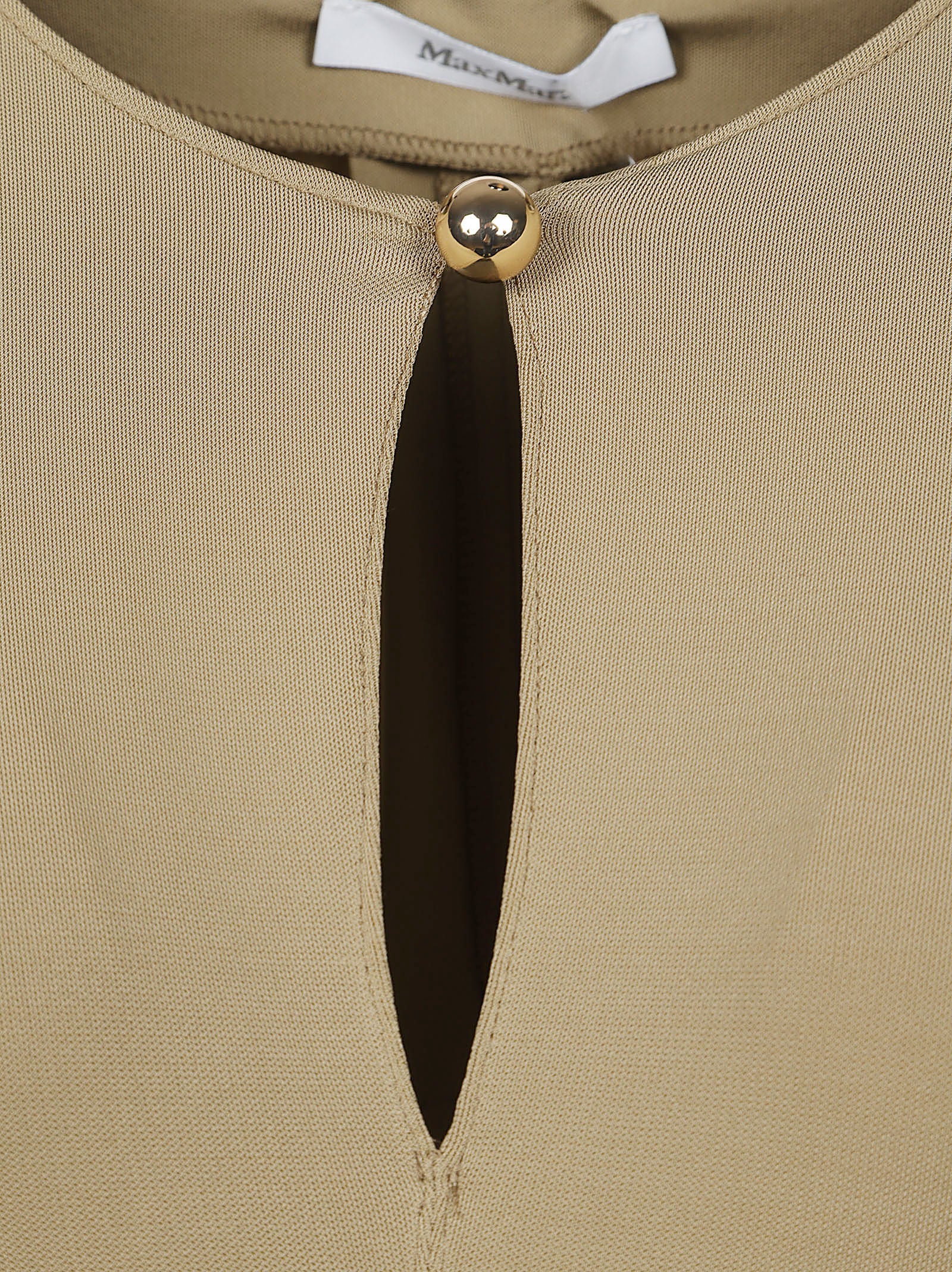 Midi-length Dress with Keyhole Detail