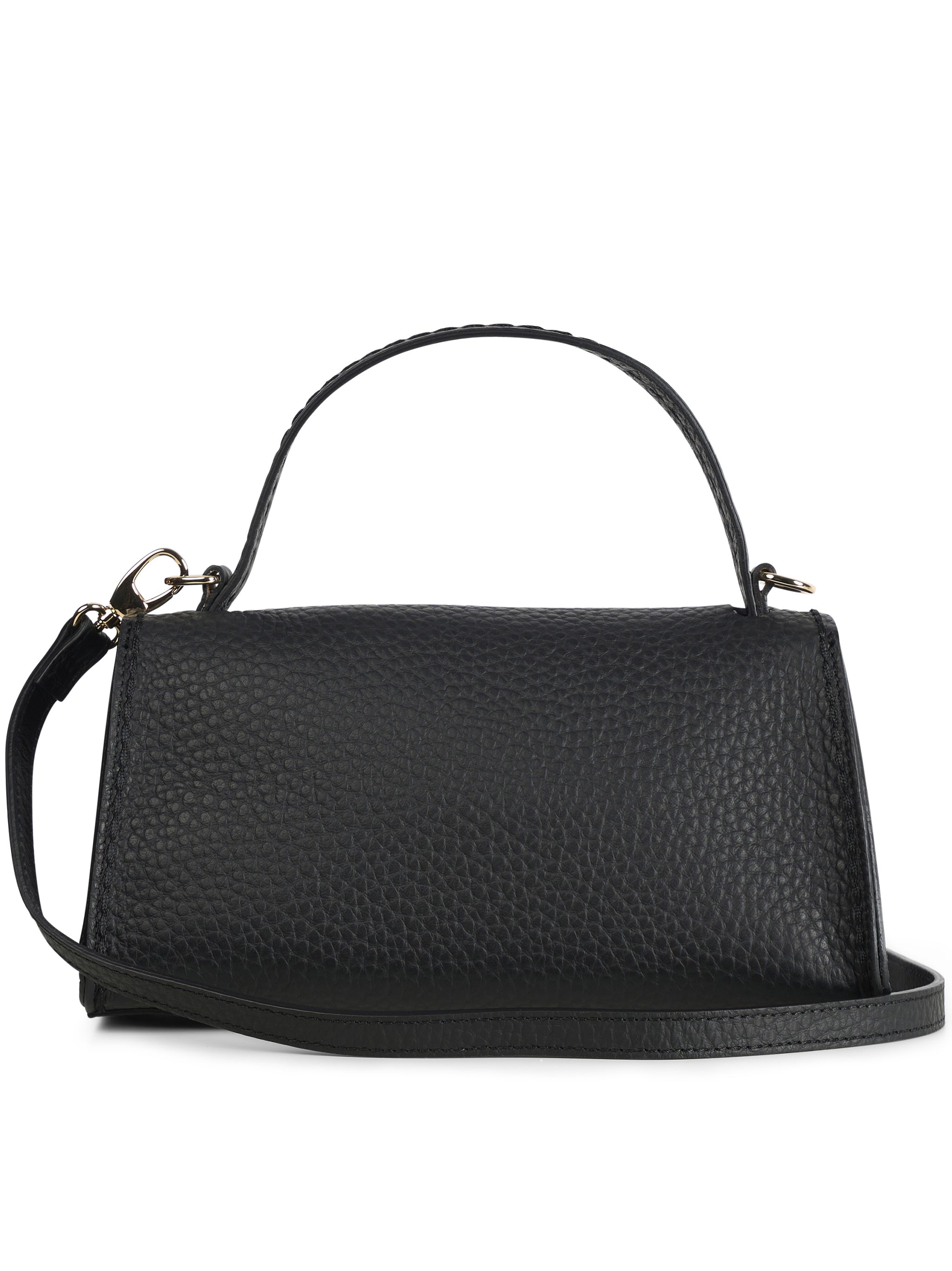 Black Queen Structured Textured Shoulder Bag