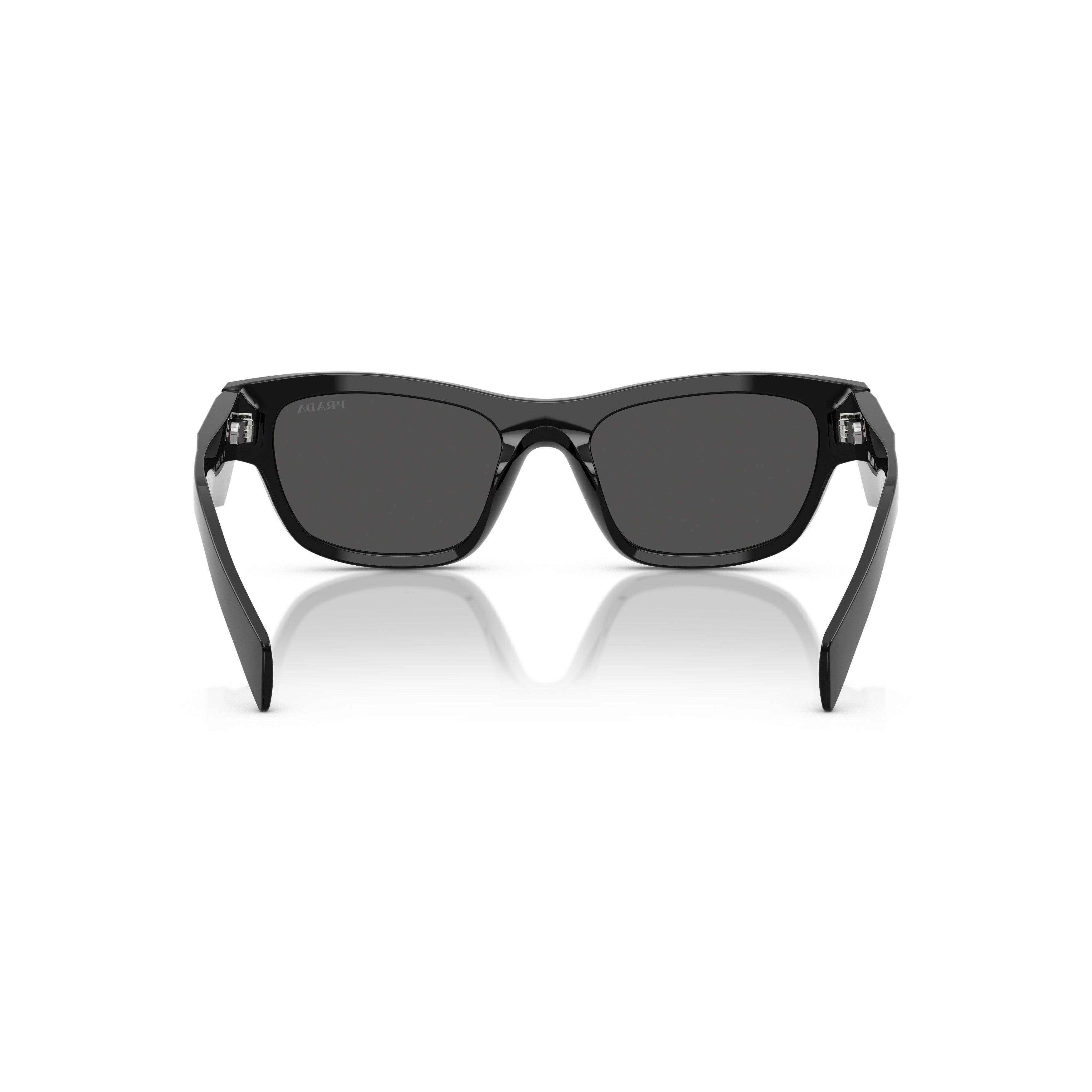 0pr B09s Bold Rectangular Frame Black Acetate Sunglasses