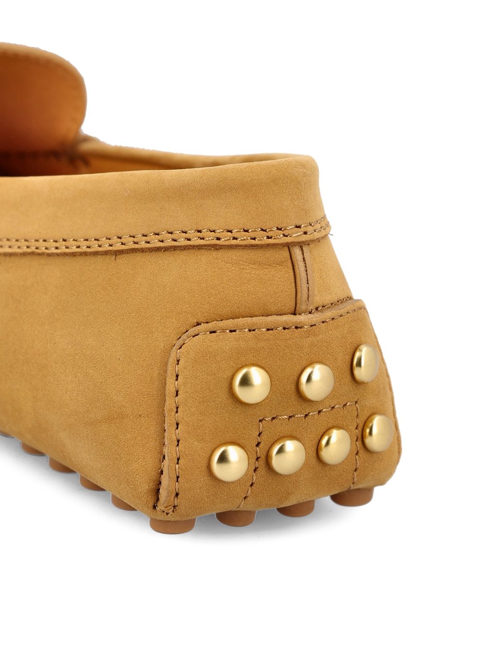 Calfskin Flats With Gold-Tone Studs