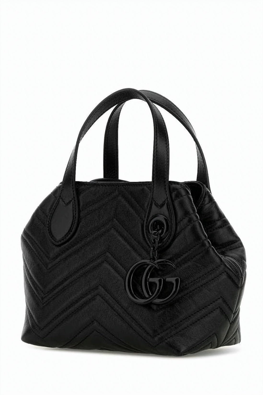 Chevron-Quilted Leather Small Tote Bag