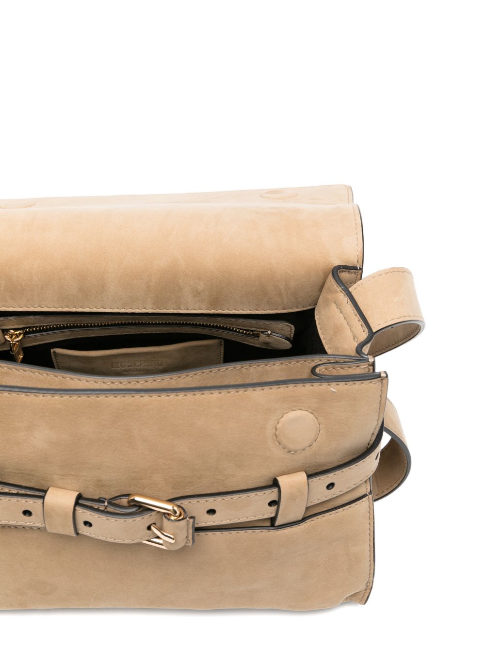 Rectangular Beige Silk And Nylon Shoulder Bag