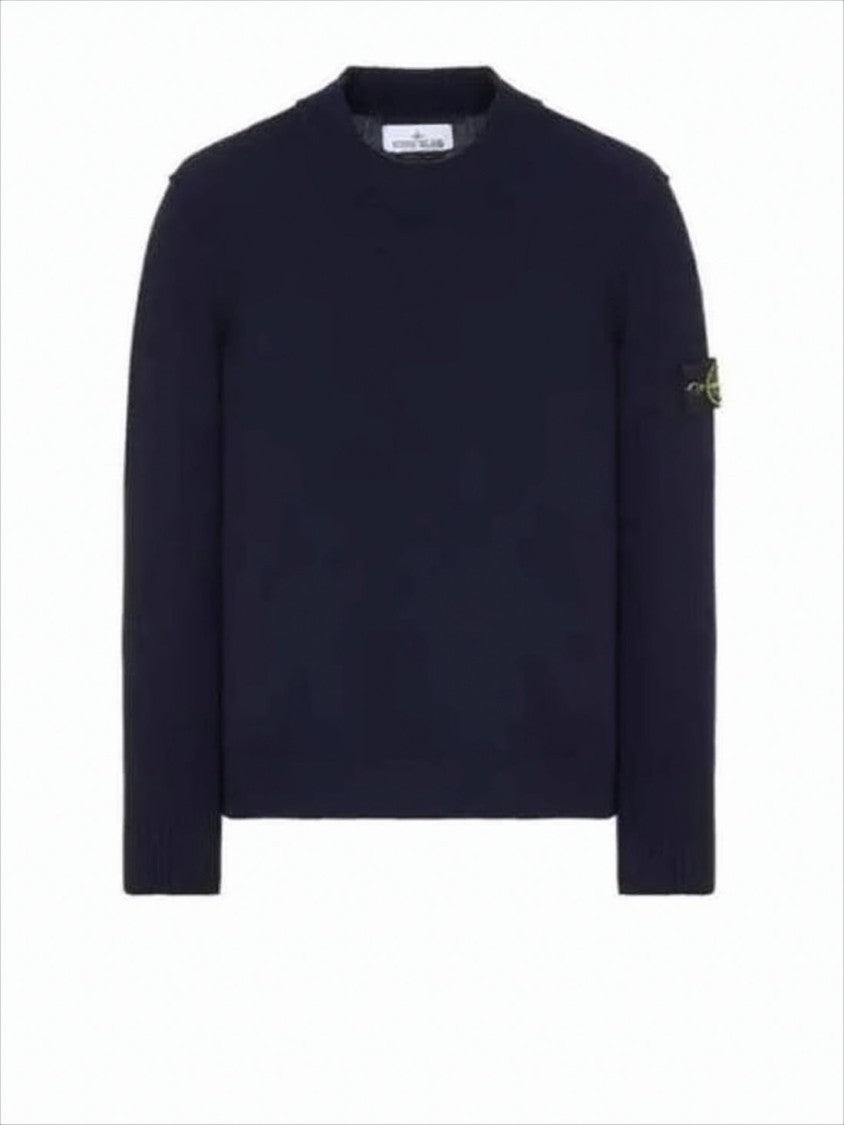 Crew Neck Navy Blue Sweater