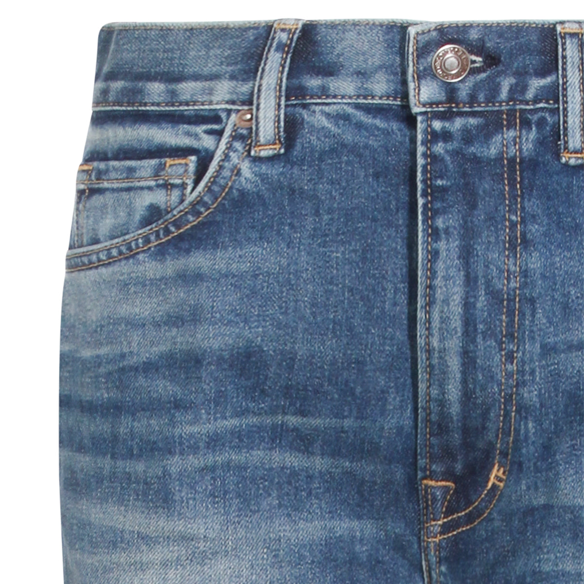 Mid-Rise Straight-Leg Jeans with Subtle Stitching Details