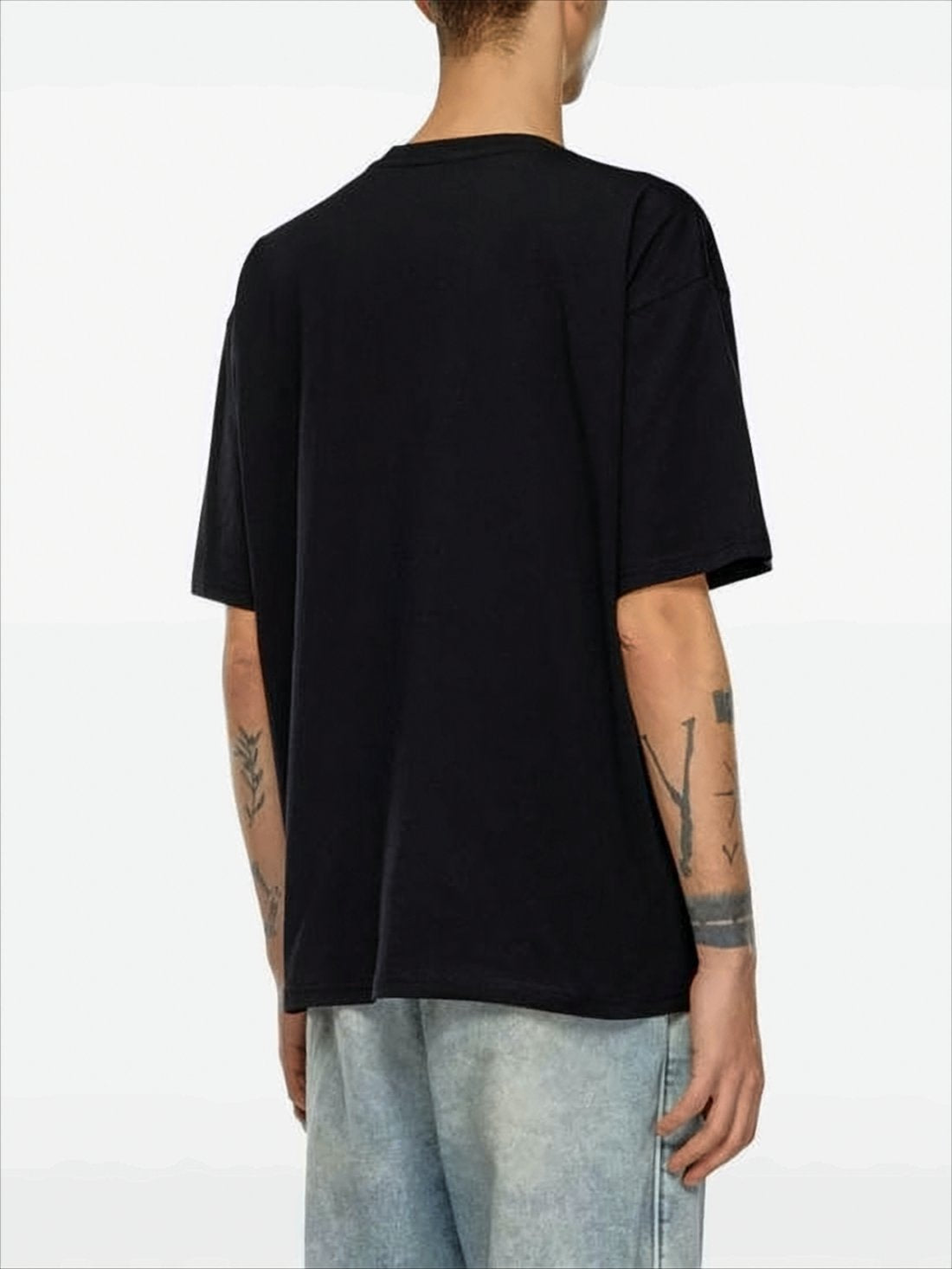 Relaxed-Fit Black Cotton T-Shirt