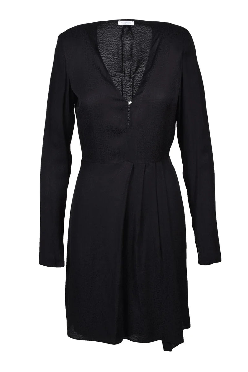 Flared Dress Viscose - Black