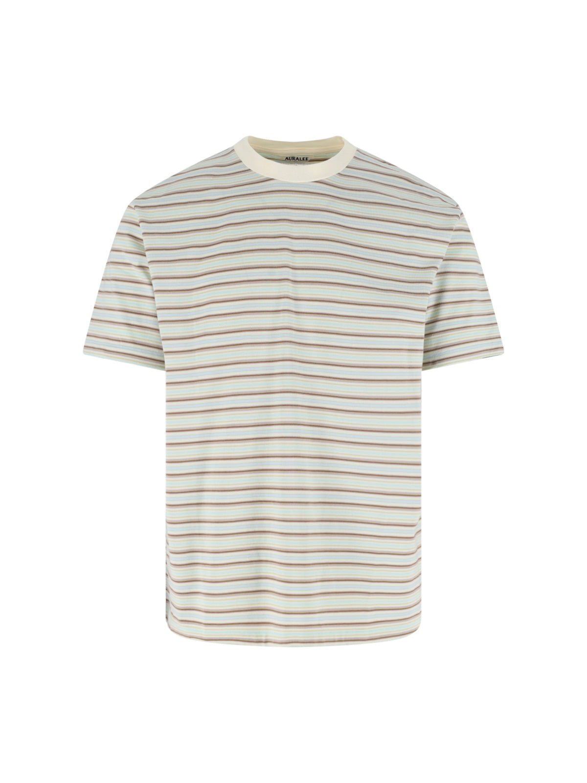 Multicolor Gradient Stripe Cotton T-Shirt