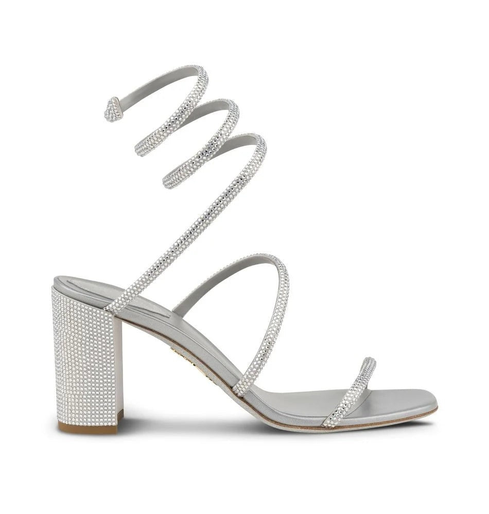 Cleo Crystal Grey Sandal 80