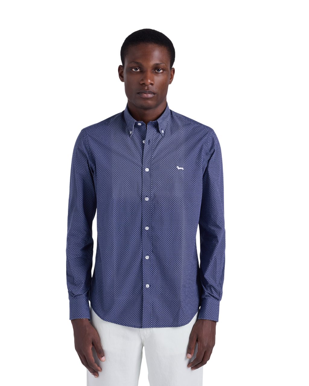 Tailored Blue Cotton Poplin Shirt