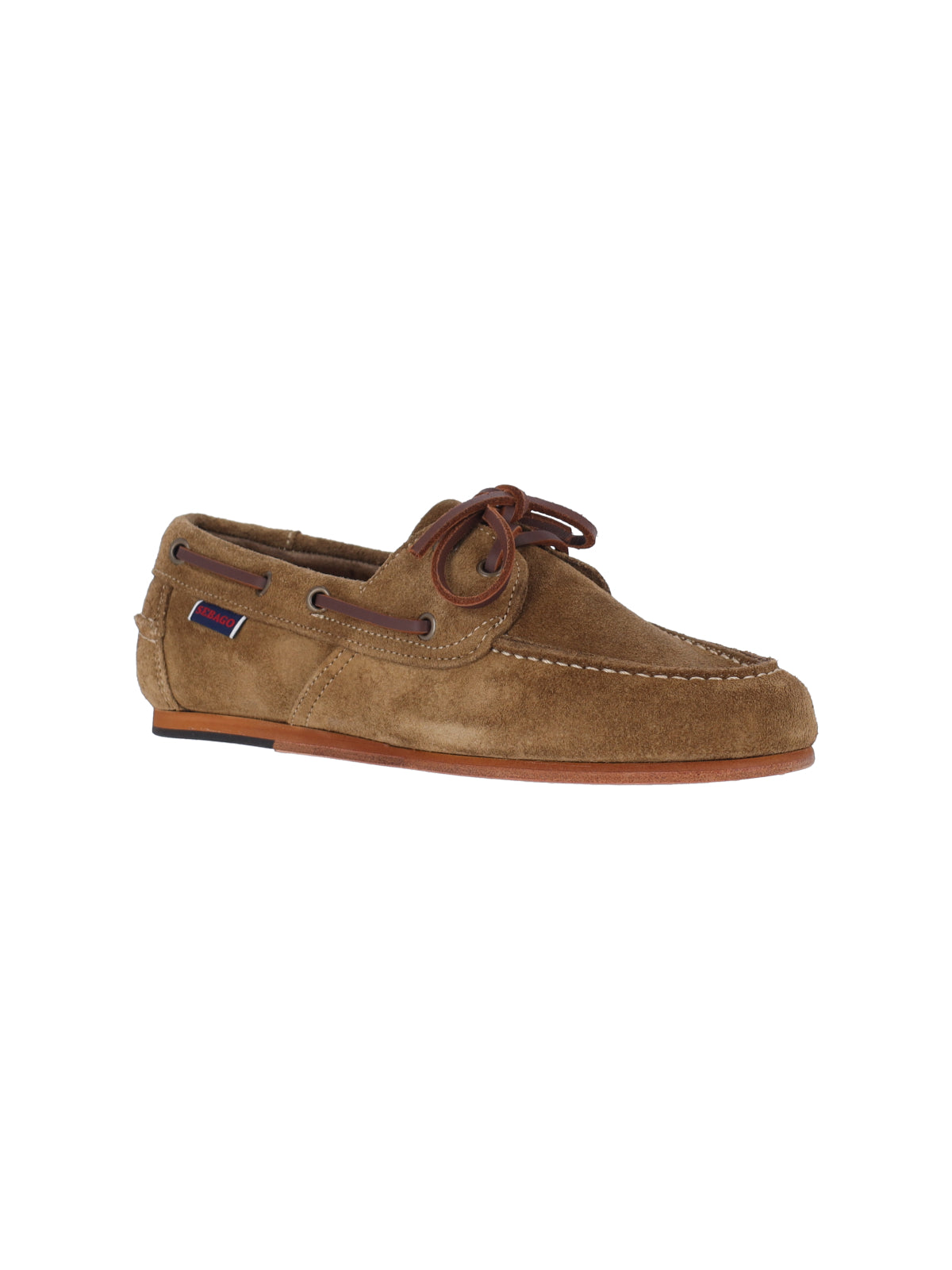 Brown Owen Suede Lace-Up Flat Shoes