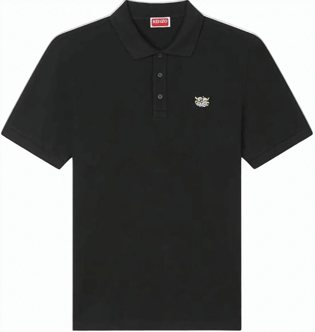 Black Polo Shirt with Embroidered Logo