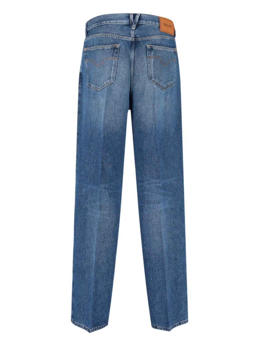"Medusa Biggie" Jeans Light Blue