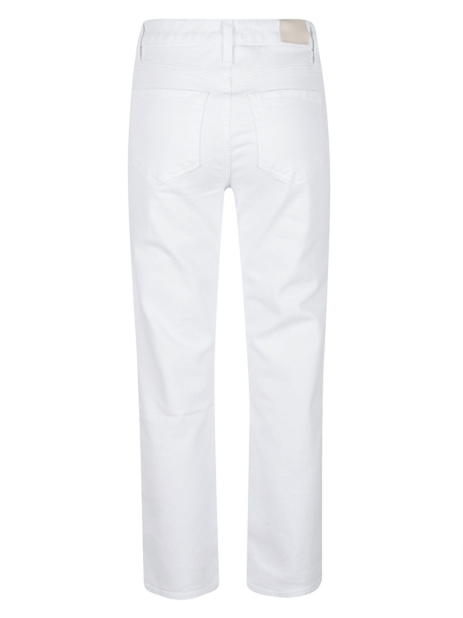 Crisp White Ankle-Length Trousers