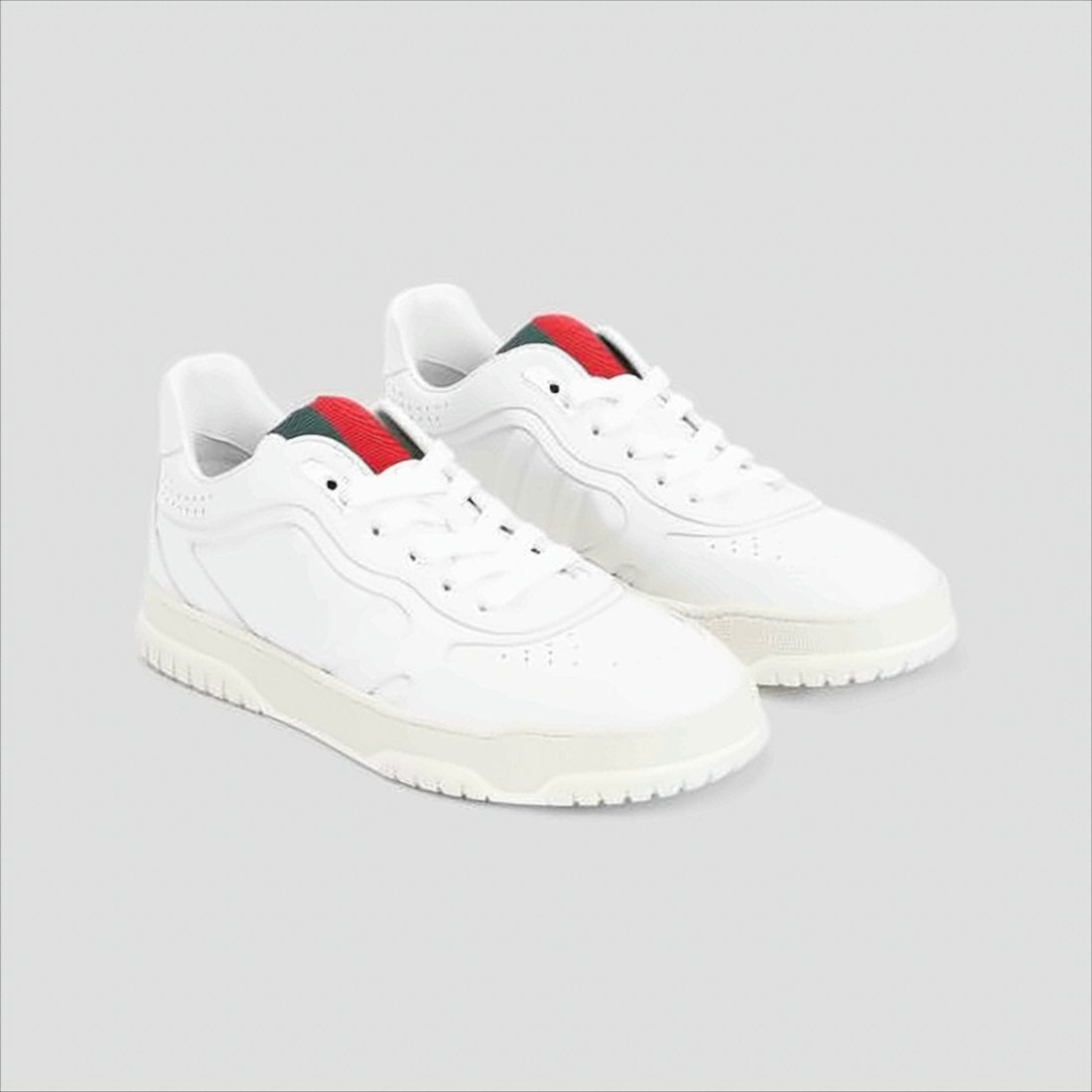 Leather Sneakers with Distinctive Striped Detail